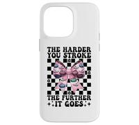 Cuanto más difícil acaricias más se va Curling Stone Girl Carcasa para iPhone 14 Pro MAX