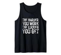 Cuanto más Duro trabajas Emprendedor Negocios Motivación Hustle Camiseta sin Mangas