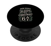 Cuántos Duermen hasta Navidad 67 Six Seven Pijamas a Juego PopSockets PopGrip Adhesivo