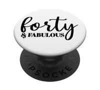 Cuarenta y Fabuloso, 40 años, para Mujeres Ella, 40 PopSockets PopGrip Adhesivo