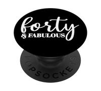 Cuarenta y fabuloso, 40 años, para mujeres Su 40 cumpleaños PopSockets PopGrip Adhesivo