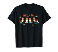 Cuarteto Beagle de Estrellas atómicas para Perros Modernos de Mediados de Siglo Camiseta