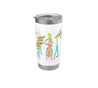 Cuarteto de cuerdas Stickmen Vaso térmico de acero inoxidable de doble pared