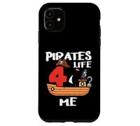 Cuarto cumpleaños: Pirates Life para mí, 4 años, cumpleaños, niños y niños Carcasa para iPhone 11