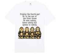 Cuarto Simio Smartphone Sátira 3 Monos Divertidos Redes Sociales Comfort Colors Adult Heavyweight T-Shirt
