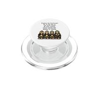Cuarto Simio Smartphone Sátira 3 Monos Divertidos Redes Sociales PopSockets PopGrip para MagSafe