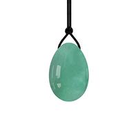 Cuartos de rosa natural Yoni Egg Set Obsidiana Kegel Ejercicio Huevo de jade Apretar los músculos Bolas de cristal Nefrita Jade Yoni Huevo-Verde Aventurina_45x30mm