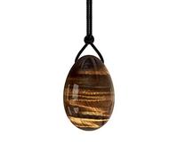 Cuartos de rosa natural Yoni Egg Set Obsidiana Kegel Ejercicio Huevo de jade Apretar los músculos Bolas de cristal Nefrita Jade Yoni Egg-Tiger Eye_40x25mm