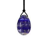 Cuartos de rosa natural Yoni Egg Set Obsidiana Kegel Ejercicio Huevo de jade Apriete muscular Bolas de cristal Nefrita Jade Yoni Egg-Lapis Lazuli_45x30mm