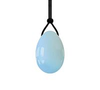 Cuartos de rosa natural Yoni Egg Set Obsidiana Kegel Ejercicio Jade Egg Muscle Apriete Bolas de cristal Nephrite Jade Yoni Egg-Opalite_45x30mm