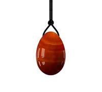 Cuartos de rosa natural Yoni Egg Set Obsidiana Kegel Ejercicio Jade Egg Muscle Apriete Bolas de cristal Nephrite Jade Yoni Egg-Carnelian_40x25mm