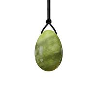 Cuartos de rosas naturales Juego de huevos Yoni Obsidiana Ejercicio de Kegel Huevo de jade Apretar los músculos Bolas de cristal Nefrita Jade Yoni Huevo-Verde Stone_40x25mm