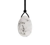 Cuartos de rosas naturales Yoni Juego de huevos Obsidiana Ejercicio de Kegel Huevo de jade Apretar los músculos Bolas de cristal Nefrita Jade Yoni Clara de huevo Howlite_45x30mm
