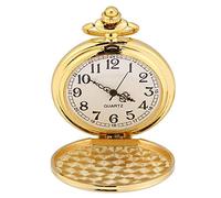 Cuarzo analógico Pocket Watch Halen Chain Trailer con cadenas, estuche de aleación, hora exacta para varios atuendos, estilo clásico para prohibir regalos, #-03, aleación, No es una piedra preciosa
