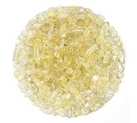 Cuarzo citrino Piedra triturado natural de 500g, chips de cristales curativos de cuarzo citrino a granel, piedras preciosas de cristal triturado para manualidades, hermoso paquete para regalo