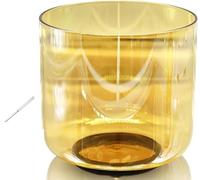 Cuarzo Cristal Cuencos Cantores Mazos, 6 Inch Alchemy Crystal Clear Singing Bowl, 432HZ For Sound Healing And Meditation, Prayer, Stress Reduction, For Beginners And Professionals(B Note)