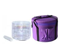 Cuarzo Cristal Cuencos Cantores Mazos, For Sound Healing Meditation Prayer, Healing Musical Instrument, With Case Bag Mallet & O-ring Are Included(8 inch)