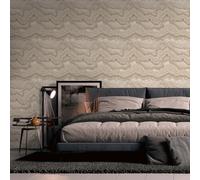Cuarzo Mármol Textura Papel Pintado 39659-2 Oro Lujo Vinilo Metálico AS Creation