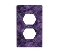 Cuarzo morado oscuro mármol cubierta de interruptor de luz decorativa 1 banda placa de pared para cocina cuarto de baño tamaño 7 x 11,4 cm