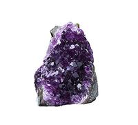 Cuarzo morado oscuro Natural, amatista uruguaya, grupo de tu piedra, cristal, adornos de oficina, cristal decoración de la habitación (Color : Amethyst Cluster, Size : 250-300g)