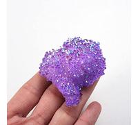 Cuarzo Natural Electrochapado En Racimo De Cristal Púrpura, Revestimiento De Titanio, Racimo De Cuarzo, Piedras Preciosas, Decoración De Acuario Para El Hogar,Púrpura,70-100g