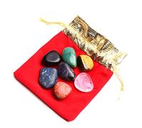 Cuarzo Natural Seven Chakra Stone 7 Colores Set Yoga Chakra Manual Pulido Cristales Piedra Piedras,Piedra De Siete Chakras