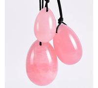 Cuarzo Rosa Natural Gouache Yoni Huevo de Jade Huevos Mujeres Kegel Ejercitador Jade Masajeador Huevos de cristal, huevos