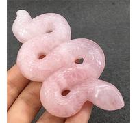Cuarzo Rosa Natural Serpiente Tallada A Mano Cuarzo Pulido Cristal Serpiente Animal Piedras Y Cristales Decoración Para El Hogar,cuarzo Rosa