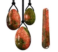 Cuarzo rosa natural Yoni Egg Jade Eggs Mujeres Ejercitador Kegel -Undrilled_Aventurine