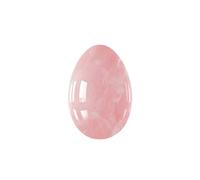 Cuarzo rosa natural Yoni Egg Set Huevo de jade Músculo vaginal Reafirmante Kegel Ejercicio Crystal Yoni Wand Higiene femenina Piedra de masaje, huevos sin perforar-Large