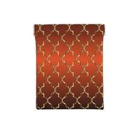 Cuatrifolio Dorado sobre Naranja Quemado, Squeeze Top Wallet Bolsa de Almacenamiento para Mujer Monedero pequeño Bolsa de Cambio
