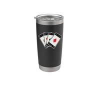 Cuatro Aces Poker Card & Juegos de azar Smartphone Vaso térmico de acero inoxidable de doble pared