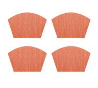 Cuatro alfombrillas de comedor diseñadas para ser impermeables y resistentes al calor con respaldo antideslizante para una mayor protección y estabilidad (naranja)