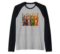 Cuatro Arcángeles Catedral Gótica Mosaico Arte Cristiano Fe Camiseta Manga Raglan
