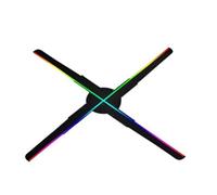 Cuatro Aspas 45CM 510 Piezas LED 3D Proyector Holográfico Asesoramiento Jugador Holograma Publicidad Pantalla Fan