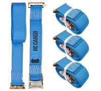 Cuatro Correas para Leva E-Track de 5 cm x 6 m, Resistentes Correas tensoras de poliéster Azul, Accesorios de Resorte E-Track, Correas tensoras para Motocicletas y remolques