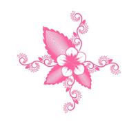 cuatro diseños de mandalas circulares Calcomanías de letras 42x42.5cm Cultura del tatuaje Rosa