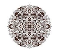 cuatro diseños de mandalas circulares Calcomanías de letras 54.6x54.6cm Decoración de carrocerías Café