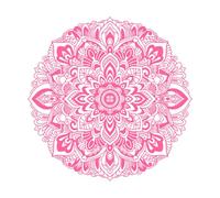 cuatro diseños de mandalas circulares Calcomanías de letras 54.6x54.6cm Pintura mural artística Rosa