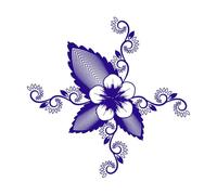 cuatro diseños de mandalas circulares Calcomanías de letras 54.6x55.3cm Impermeable Azul oscuro