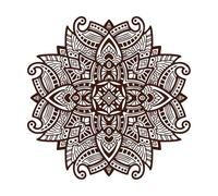 cuatro diseños de mandalas circulares Calcomanías de vinilo para murales y paredes 54.6x54.6cm Pegatinas para vidrio Café