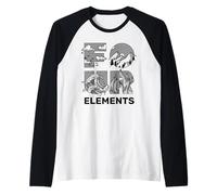 Cuatro Elementos Aire Tierra Agua Fuego Triángulo Griego Camiseta Manga Raglan