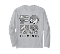 Cuatro Elementos Aire Tierra Agua Fuego Triángulo Griego Manga Larga