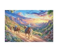 Cuatro Jinetes en el Sendero de montaña Puzzles 1000 Piezas DIY Creativo Rompecabezas Familiar para Toda La Familia Juguete Educativo Aliviar Estrés Decorativo 1000 PCS