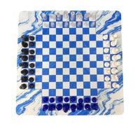 Cuatro Jugadores Juego de Ajedrez Tablero para Cuatro Piezas Acrílicas Y PP Diseño Compacto Ajedrez de Viaje Adecuado para Noch, Style B