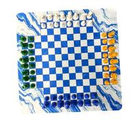 Cuatro Jugadores Juego de Ajedrez Tablero para Cuatro Piezas Acrílicas Y PP Diseño Compacto Ajedrez de Viaje Adecuado para Noch, Style E