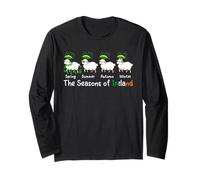 Cuatro Lindos tréboles de Oveja para el Día de San Patricio de Irlanda de The Seasons Manga Larga