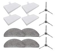 Cuatro piezas cepillo lateral cuatro paños de fregona Kit de cuatro filtros para Eve Rooks para Lydsto R1 Edge para R1D Edge M9 Lite aspiradoras