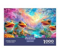 Cuatro Ranas cantan por una Corriente Colorida Puzzle De 1000 Piezas Rana del sueño, Excelente Juego para Adultos Y Niños 70x50cm/1000pcs