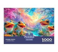 Cuatro Ranas cantan por una Corriente Colorida Puzzle De 1000 Piezas Rana del sueño Ocio Familiar para Adultos Y Niños 52x38cm/1000pcs